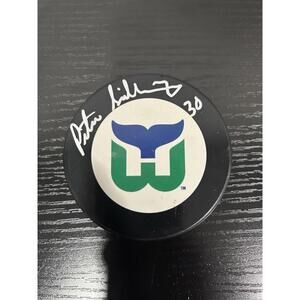 Peter Sidorkiewicz Autographed Signed Puck Hartford Whalers W/ COA